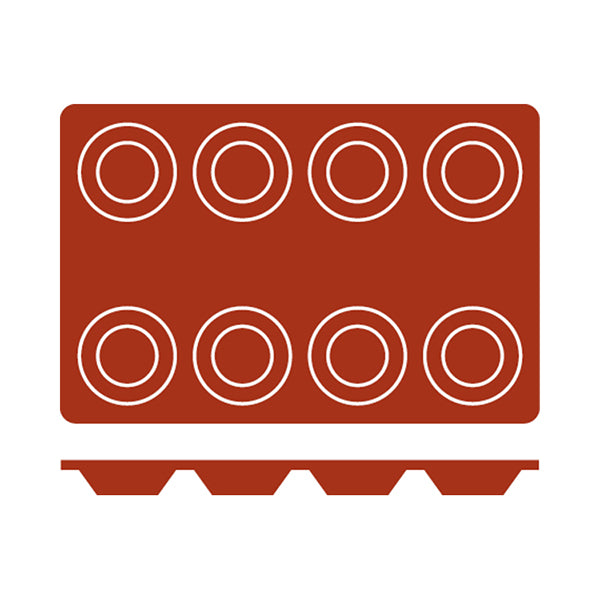 Silicon Mould - Tartaleta, 8 Cup from Frenti. Non-Stick and sold in boxes of 1. Hospitality quality at wholesale price with The Flying Fork!