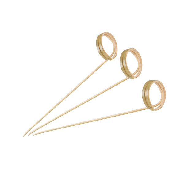 Skewer - Bamboo, Twist, 120mm from TheFlyingFork. Sold in boxes of 10 Packs. Hospitality quality at wholesale price with The Flying Fork!