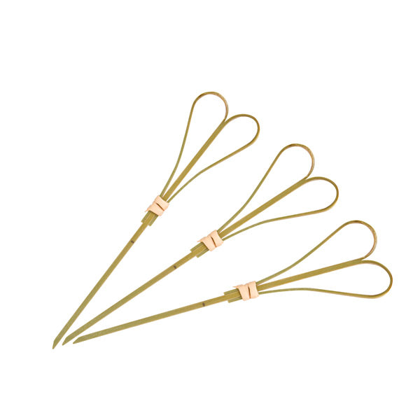 Skewer - Bamboo, Heart, Natural, 120mm from TheFlyingFork. Sold in boxes of 10 Packs. Hospitality quality at wholesale price with The Flying Fork!