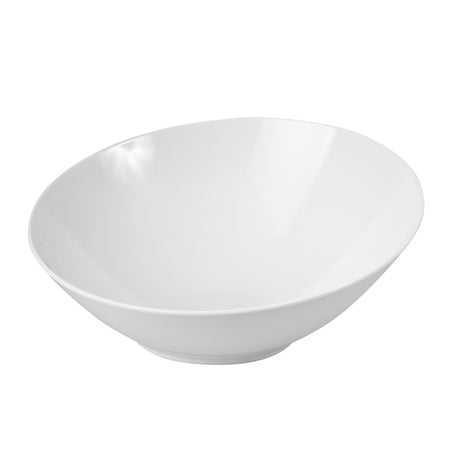 Slant Bowl - White, 350mm from Ryner Melamine. Sold in boxes of 3. Hospitality quality at wholesale price with The Flying Fork!
