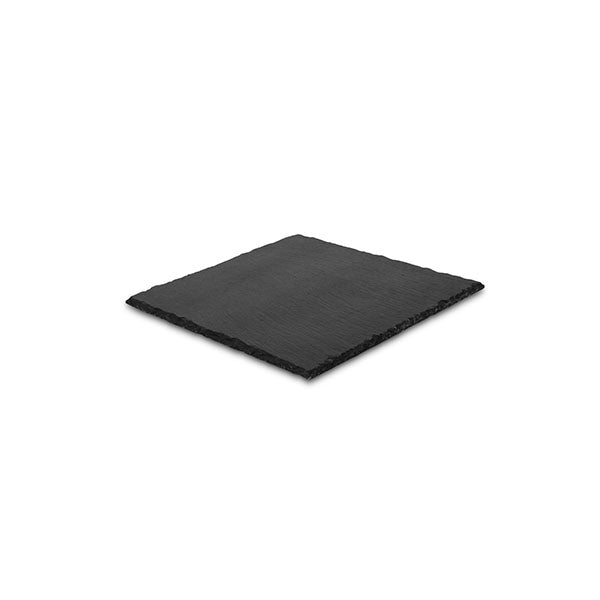 Square Black Slate Platter on white background