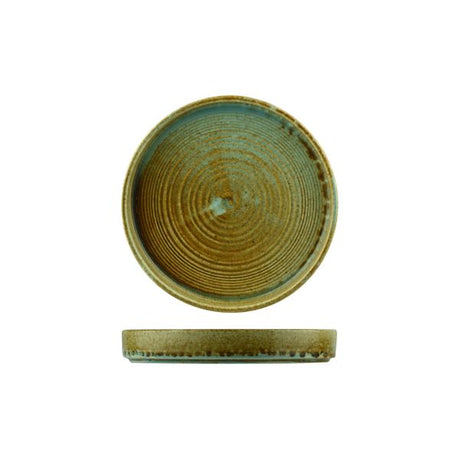 Small Round Stackable Plate, Nourish, 180x25mm from Cheforward. made out of Porcelain and sold in boxes of 6. Hospitality quality at wholesale price with The Flying Fork!