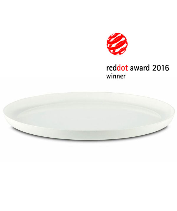 Unbreakable Large Plate 25cm with Navy Blue Base from Palm Products. made out of Ultradur�� PBT and sold in boxes of 12. Hospitality quality at wholesale price with The Flying Fork!