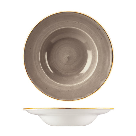 Soup-Pasta Bowl - 280mm, Peppercorn grey, Stonecast from Churchill. made out of Porcelain and sold in boxes of 6. Hospitality quality at wholesale price with The Flying Fork!