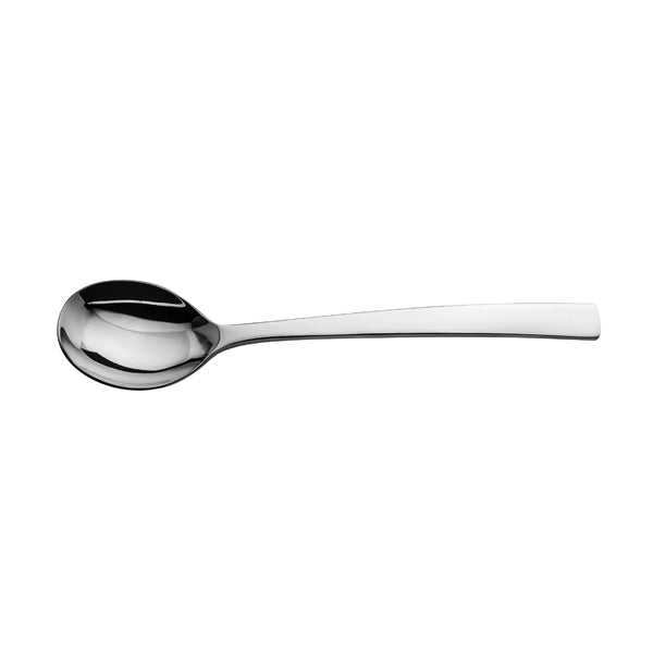 Soup Spoon - LONDON from Basics. made out of Stainless Steel and sold in boxes of 12. Hospitality quality at wholesale price with The Flying Fork!