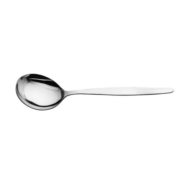 Soup Spoon - OSLO from Basics. made out of Stainless Steel and sold in boxes of 12. Hospitality quality at wholesale price with The Flying Fork!