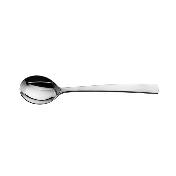 Soup Spoon - TORINO from Basics. made out of Stainless Steel and sold in boxes of 12. Hospitality quality at wholesale price with The Flying Fork!