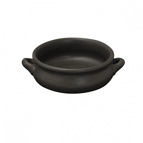 Spanish Dish - 400ml, Zuma Charcoal from Zuma. With handles, made out of Ceramic and sold in boxes of 6. Hospitality quality at wholesale price with The Flying Fork!