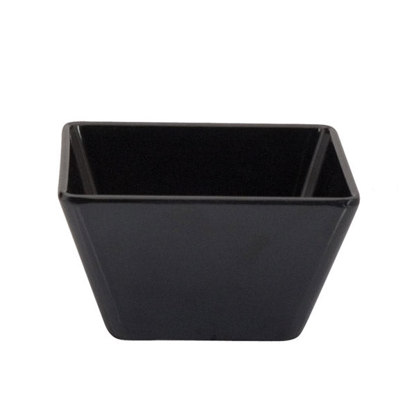 Square Bowl - Black, 70 x 70 x 42mm from Ryner Melamine. Sold in boxes of 12. Hospitality quality at wholesale price with The Flying Fork!