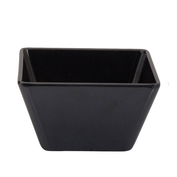 Square Bowl - Black, 80 x 80 x 60mm from Ryner Melamine. Sold in boxes of 6. Hospitality quality at wholesale price with The Flying Fork!