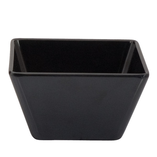 Square Bowl - Black, 130 x 130 x 70mm from Ryner Melamine. Sold in boxes of 6. Hospitality quality at wholesale price with The Flying Fork!