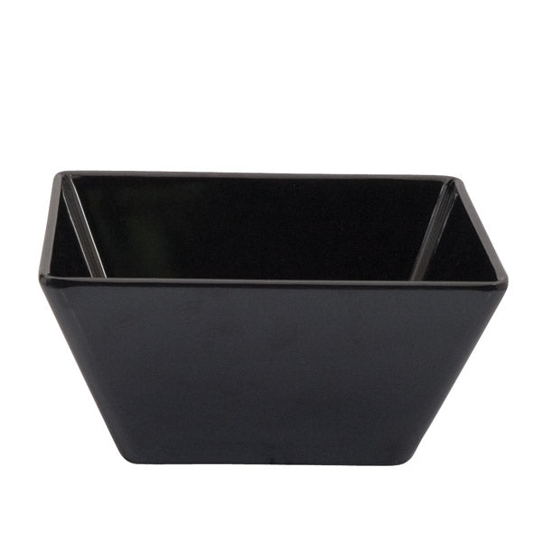 Square Bowl - Black, 180 x 180 x 85mm from Ryner Melamine. Sold in boxes of 6. Hospitality quality at wholesale price with The Flying Fork!