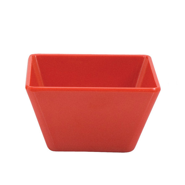 Square Bowl - Red, 70 x 70 x 42mm from Ryner Melamine. Sold in boxes of 12. Hospitality quality at wholesale price with The Flying Fork!