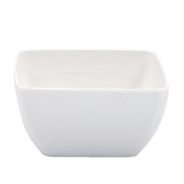 Square Bowl - White, 130 x 130 x 70mm from Ryner Melamine. Sold in boxes of 12. Hospitality quality at wholesale price with The Flying Fork!