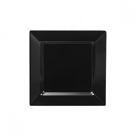Square Platter - Black, 255 x 255mm from Ryner Melamine. Sold in boxes of 6. Hospitality quality at wholesale price with The Flying Fork!
