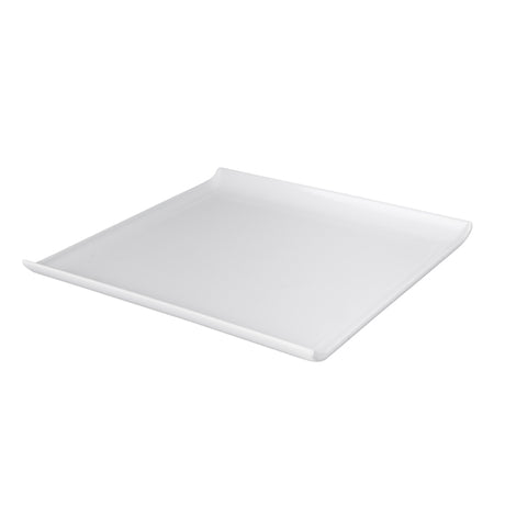 Square Platter - W-Lip, White, 300 x 300mm from Ryner Melamine. Sold in boxes of 3. Hospitality quality at wholesale price with The Flying Fork!