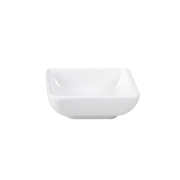 Square Sauce Dish - White, 70 x 70mm from Ryner Melamine. Sold in boxes of 12. Hospitality quality at wholesale price with The Flying Fork!