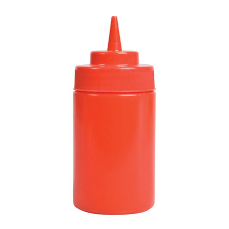Squeeze Bottle - Red, 360ml from TheFlyingFork. Sold in boxes of 36. Hospitality quality at wholesale price with The Flying Fork!