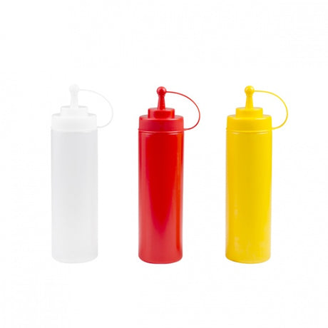Squeeze Bottle - W-Cap, Yellow, 720ml from TheFlyingFork. Sold in boxes of 12. Hospitality quality at wholesale price with The Flying Fork!