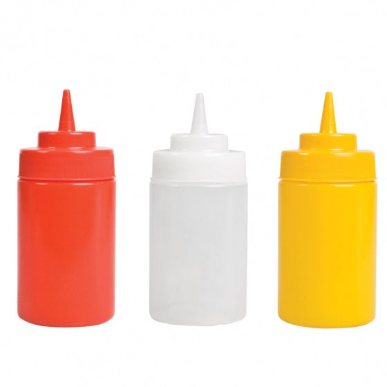 Squeeze Bottle - Yellow, 360ml from TheFlyingFork. Sold in boxes of 36. Hospitality quality at wholesale price with The Flying Fork!