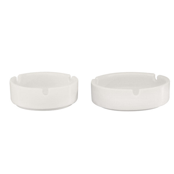 Stackable Ashtray - 100mm from Basics. made out of Porcelain and sold in boxes of 24. Hospitality quality at wholesale price with The Flying Fork!