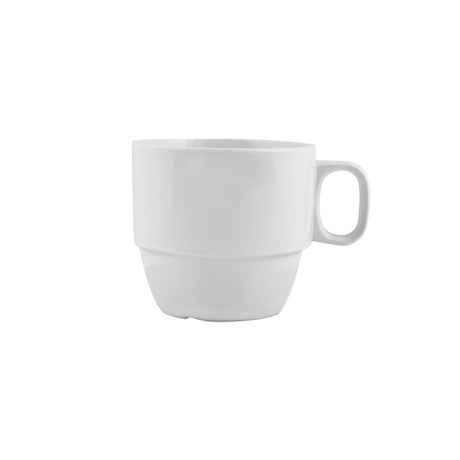Stackable Cup - White, 250ml from Ryner Melamine. Sold in boxes of 12. Hospitality quality at wholesale price with The Flying Fork!