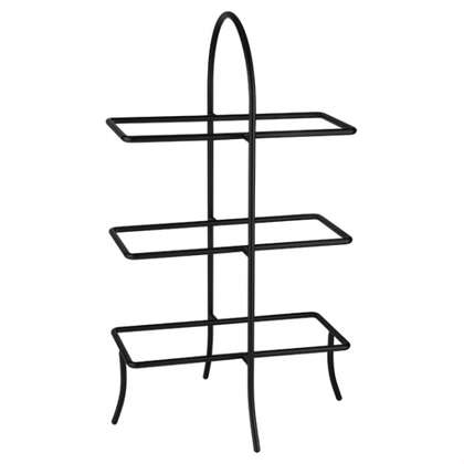 Stand - 3 Tier, Black, 256 x 286 x 513mm from Athena. made out of Stainless Steel and sold in boxes of 2. Hospitality quality at wholesale price with The Flying Fork!