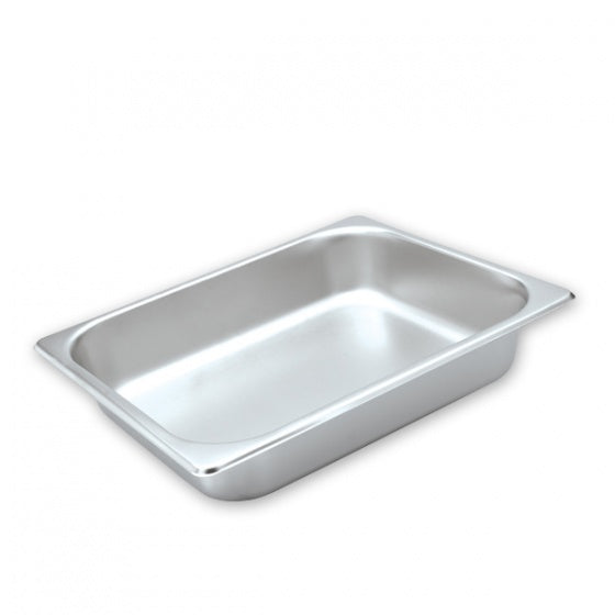 Standard Steam Pan - S/S, 1-2 Size 100mm from Chalet. made out of Stainless Steel and sold in boxes of 1. Hospitality quality at wholesale price with The Flying Fork!