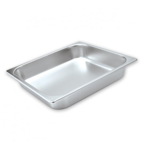 Standard Steam Pan - S/S, 2-3 Size 100mm from Chalet. made out of Stainless Steel and sold in boxes of 1. Hospitality quality at wholesale price with The Flying Fork!