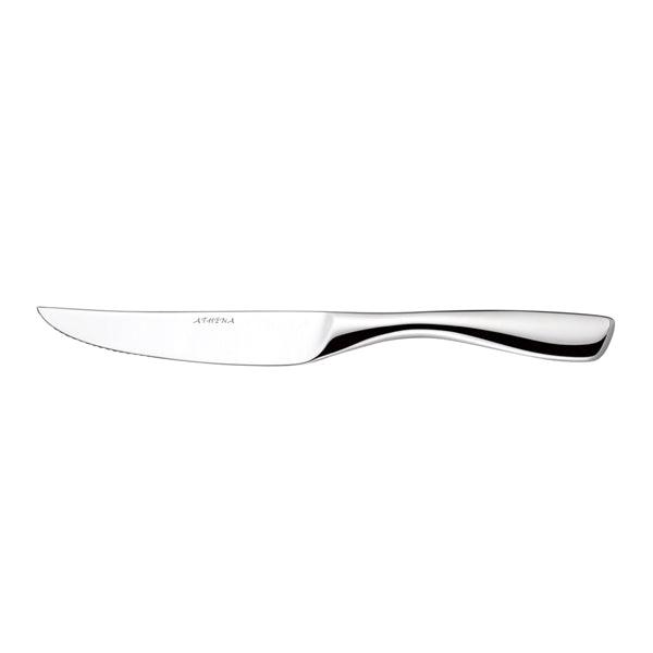 Steak Knife - Solid Handle, ZENA from Athena. made out of Stainless Steel and sold in boxes of 12. Hospitality quality at wholesale price with The Flying Fork!
