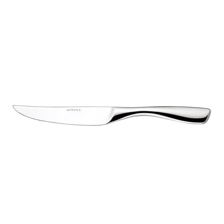 Steak Knife - Solid Handle, ZENA from Athena. made out of Stainless Steel and sold in boxes of 12. Hospitality quality at wholesale price with The Flying Fork!
