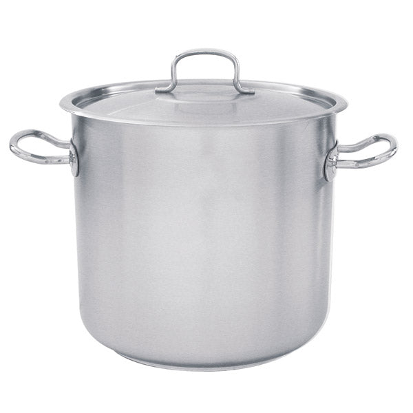 Stockpot - 18-10, W-Cover, 200 x 200mm-6.2Lt from Pujadas. Sold in boxes of 1. Hospitality quality at wholesale price with The Flying Fork!