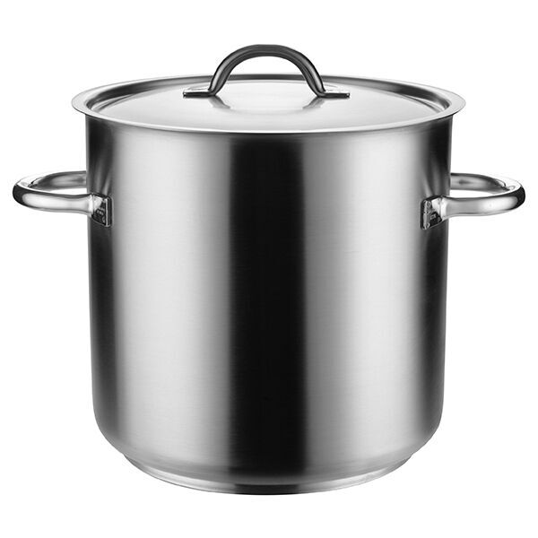 Stockpot - 18-10, W-Cover, 240 x 240mm-10.0Lt from Pujadas. Sold in boxes of 1. Hospitality quality at wholesale price with The Flying Fork!