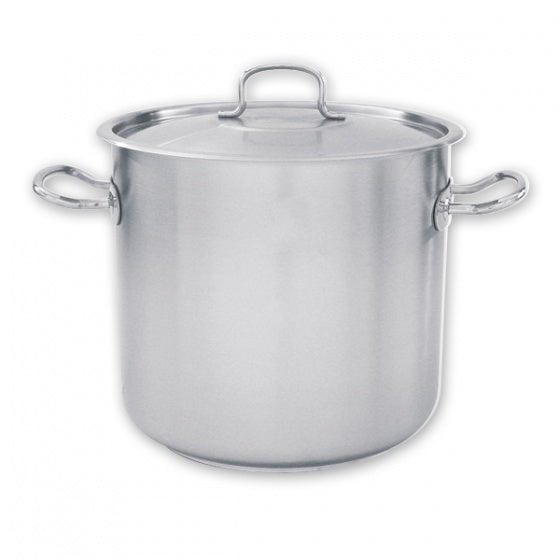 Stockpot - 18-10, W-Cover, 320 x 320mm-24.0Lt from Pujadas. Sold in boxes of 1. Hospitality quality at wholesale price with The Flying Fork!