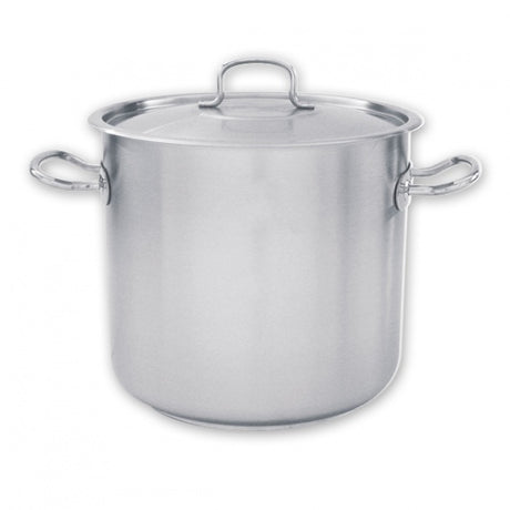 Stockpot - 18-10, W-Cover, 320 x 320mm-24.0Lt from Pujadas. Sold in boxes of 1. Hospitality quality at wholesale price with The Flying Fork!