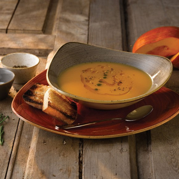 Triangular Bowl - 260ml, Peppercorn grey, Stonecast: Pack of 12