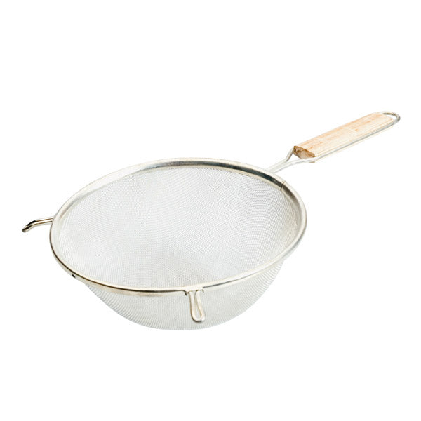 Strainer - Medium Stainless Steel Mesh, 180mm from TheFlyingFork. Medium Mesh and sold in boxes of 1. Hospitality quality at wholesale price with The Flying Fork!
