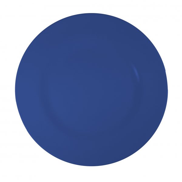 Round Plate Raised Rim - 260mm, Dark Blue from Superware. Unbreakable, made out of Melamine and sold in boxes of 6. Hospitality quality at wholesale price with The Flying Fork!