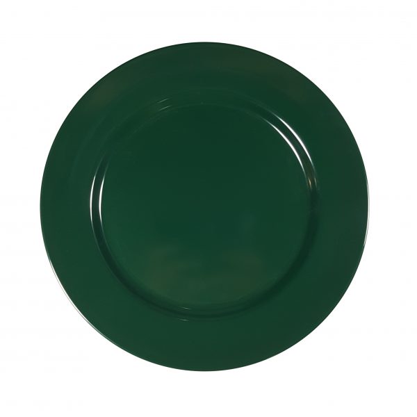 Round Plate Rim - 230mm, Green from Superware. Unbreakable, made out of Melamine and sold in boxes of 6. Hospitality quality at wholesale price with The Flying Fork!
