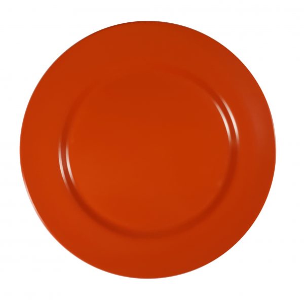 Round Plate Rim - 230mm, Red from Superware. Unbreakable, made out of Melamine and sold in boxes of 6. Hospitality quality at wholesale price with The Flying Fork!
