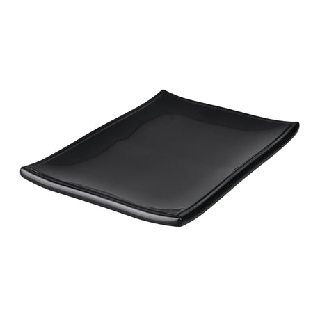Sushi Platter - Black, 205 x 140mm from Ryner Melamine. Sold in boxes of 6. Hospitality quality at wholesale price with The Flying Fork!