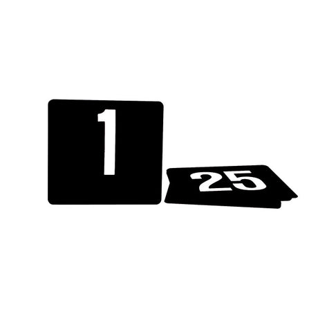 Table Number - 105 x 95mm, Set 1 - 25 from TheFlyingFork. Sold in boxes of 1. Hospitality quality at wholesale price with The Flying Fork!