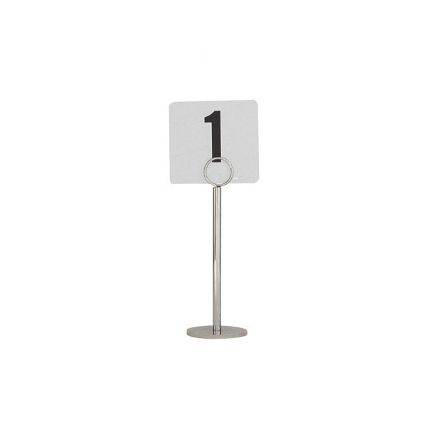 Table Number Stand - Ring Clip, 200mm, Heavy Base from TheFlyingFork. Sold in boxes of 1. Hospitality quality at wholesale price with The Flying Fork!
