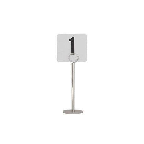 Table Number Stand - Ring Clip, 200mm, Heavy Base from TheFlyingFork. Sold in boxes of 1. Hospitality quality at wholesale price with The Flying Fork!