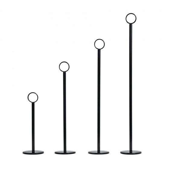 Table Number Stand - Ring Clip, 380mm Black from TheFlyingFork. Sold in boxes of 1. Hospitality quality at wholesale price with The Flying Fork!