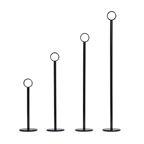 Table Number Stand - Ring Clip, 450mm Black from Chalet. Sold in boxes of 1. Hospitality quality at wholesale price with The Flying Fork!