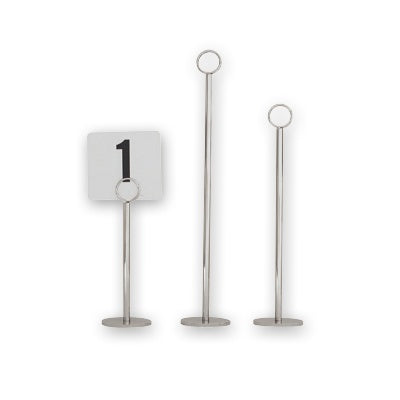 Table Number Stand - Ring Clip, 450mm, Heavy Base from TheFlyingFork. Sold in boxes of 1. Hospitality quality at wholesale price with The Flying Fork!