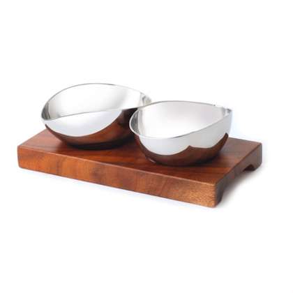 Tapas Set - W-2 S-S Dishes, 165 x 85 x 20mm from Athena. made out of Wood and sold in boxes of 1. Hospitality quality at wholesale price with The Flying Fork!