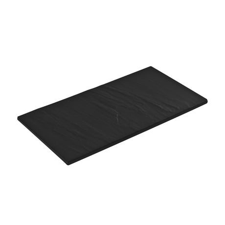 Taroko Rect. Platter - Black, 325 x 175mm from Ryner Melamine. Sold in boxes of 3. Hospitality quality at wholesale price with The Flying Fork!
