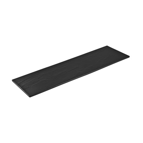 Taroko Rect. Platter - Black, 525 x 160mm from Ryner Melamine. Sold in boxes of 6. Hospitality quality at wholesale price with The Flying Fork!